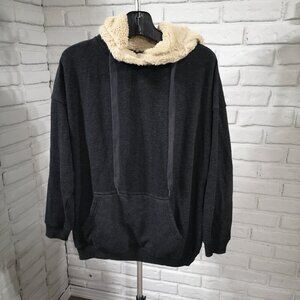 Aerie Dark Grey Size Small Oversized Terry Fleece Lined Hoodie